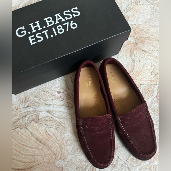 G.H Bass Whitney Hairy Suede Loafer - 7.5 - Picture 2 of 7